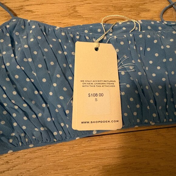 NWT Doen Blue Polka Dot Skirt Set Size S/M - Picture 6 of 6